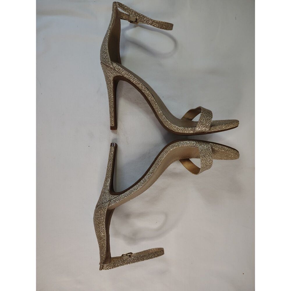 Dream Pairs Gold Glitter Ankle Strap High Heel Dress Shoes Womens Size 7.5 - Picture 6 of 8